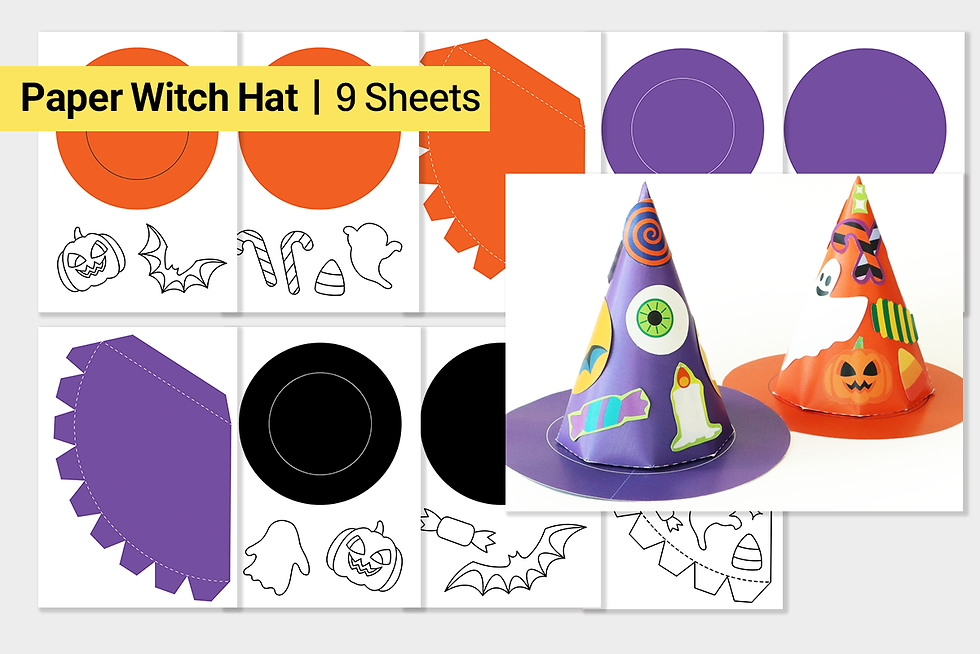 Printable Halloween Crafts Pack for Kids
