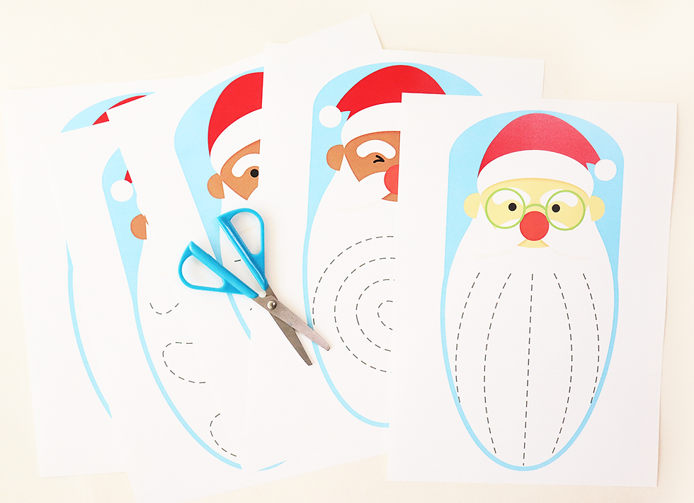 Santa's Beard Scissor Skills