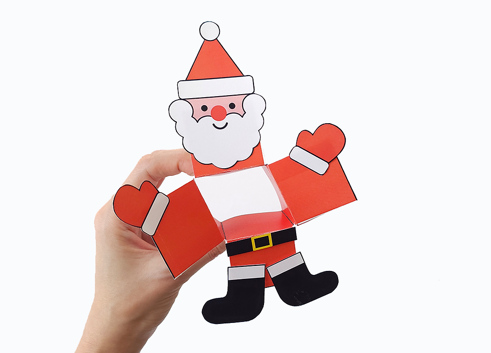 How to Make Dancing Santa Claus with Paper Christmas Craft Printable