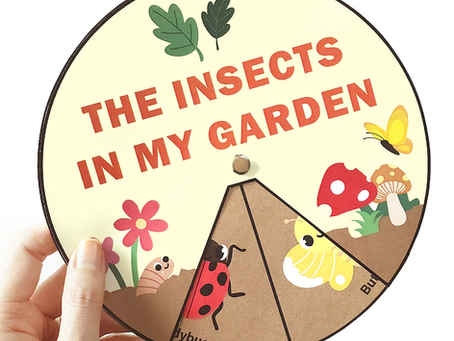 Garden Farm Crafts : Veggies, Animal, Insects - Coloring Spinner Craft Activities