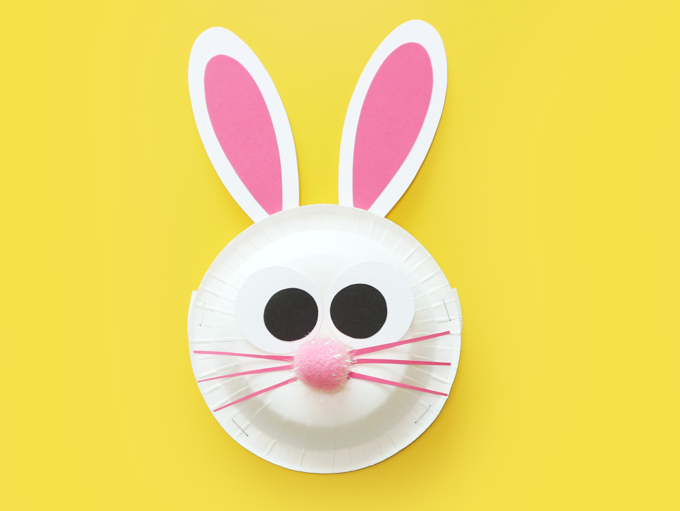 Easy Paper Plate Bunny Bag Fun kids craft for easter