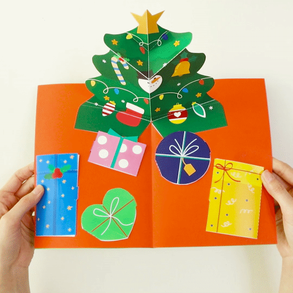Diy 3D Christmas Pop Up Card Printable for Kid