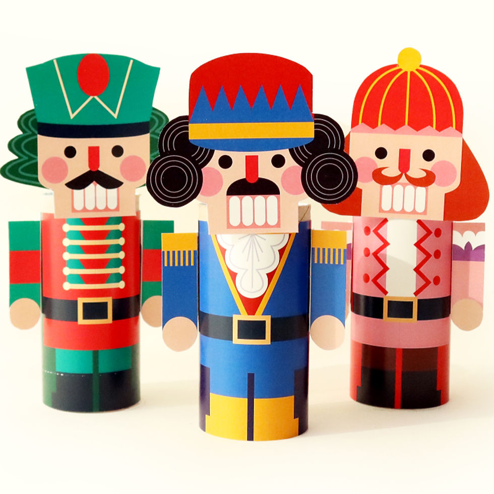 Toilet Paper Roll Nutcracker Craft Printable