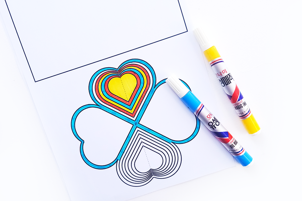 Heart Pop Up Card for Valentine's Day Printable