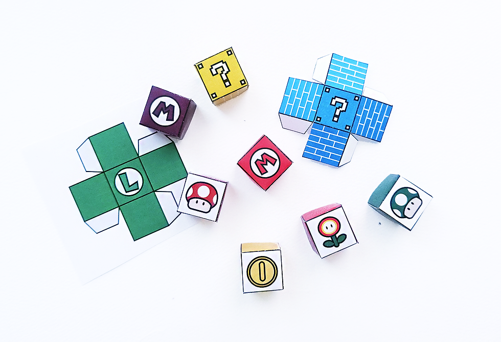 DIY Custom Paper Keycap Printable | Super Mario Keycap Craft for Kids