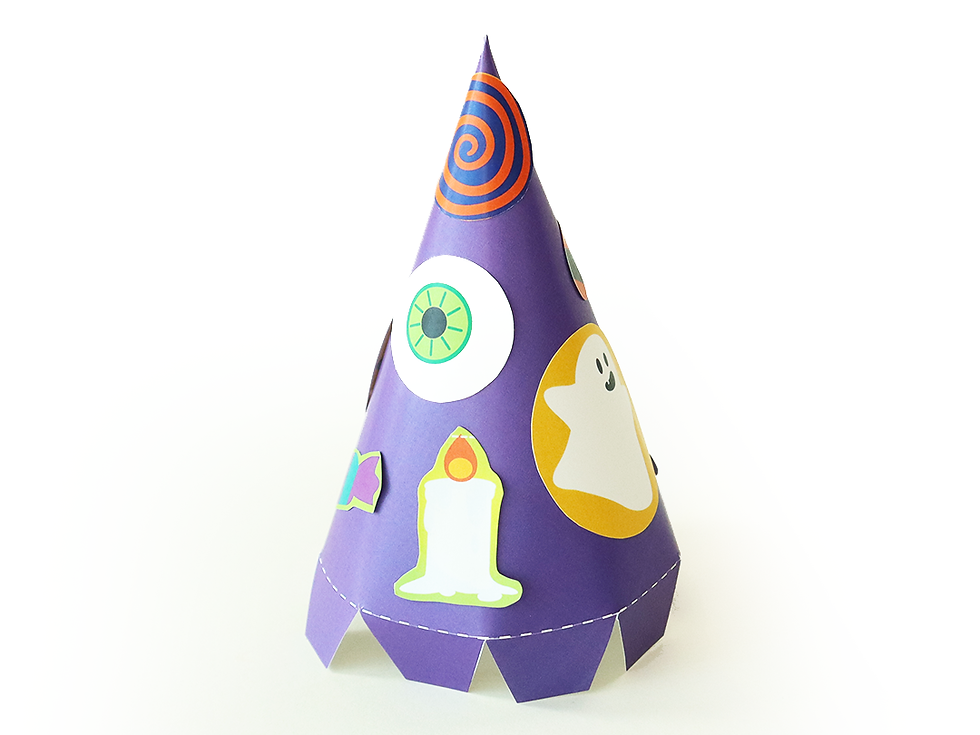 DIY Paper Halloween Hat For Kids - Paper Crafts Printables