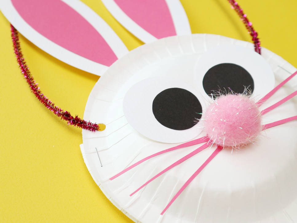 Easy Paper Plate Bunny Bag Fun kids craft for easter