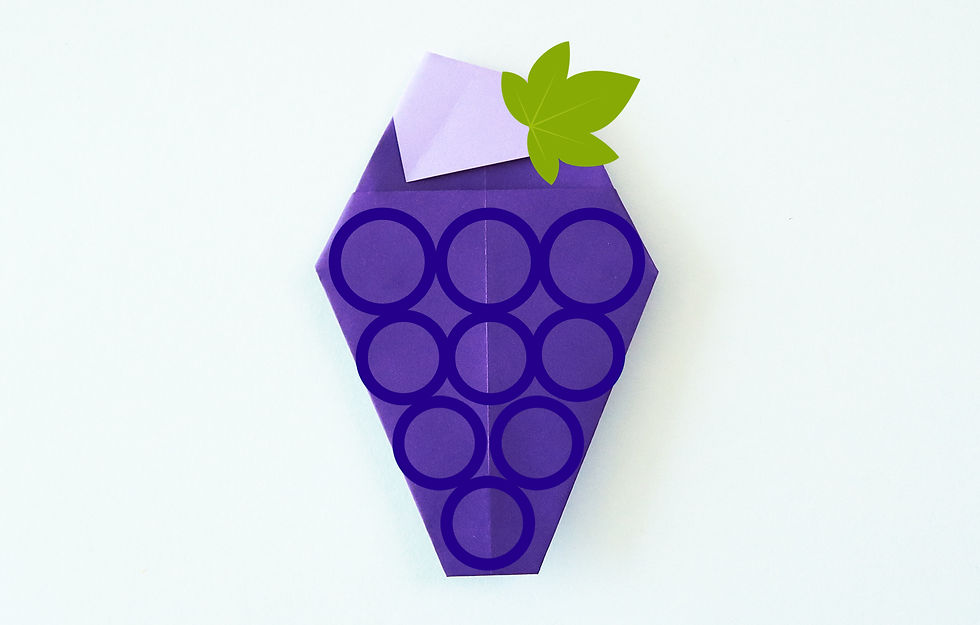 Easy Origami Grapes for Kids