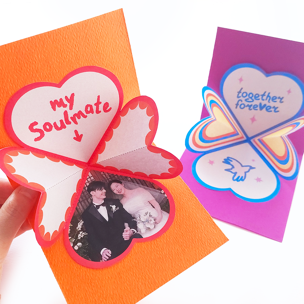 Heart Pop Up Card for Valentine's Day Printable