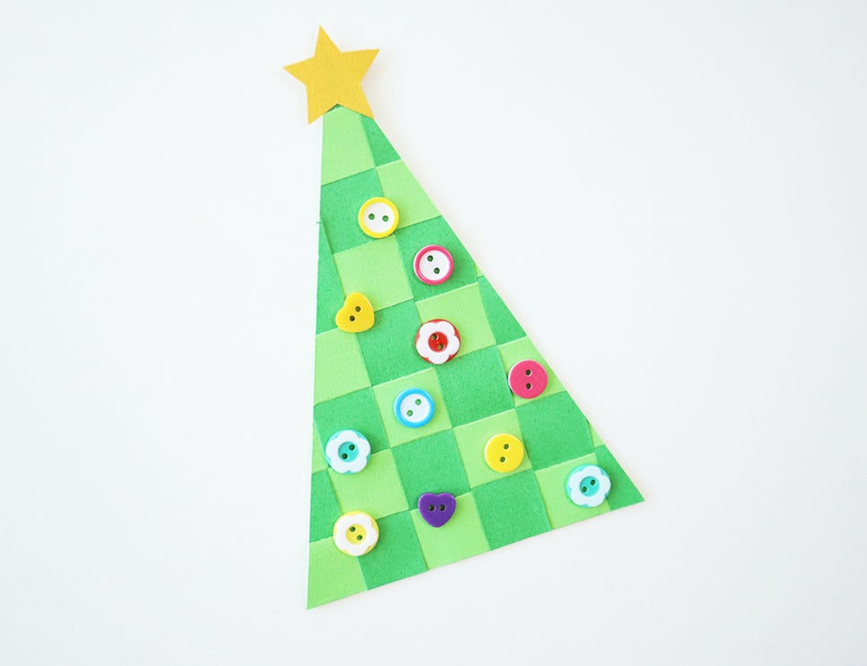 Paper Weaving Christmas Tree Craft Ideas for Kids
