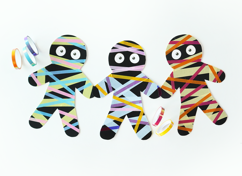 Download Masking Tape Mummy Craft Printable