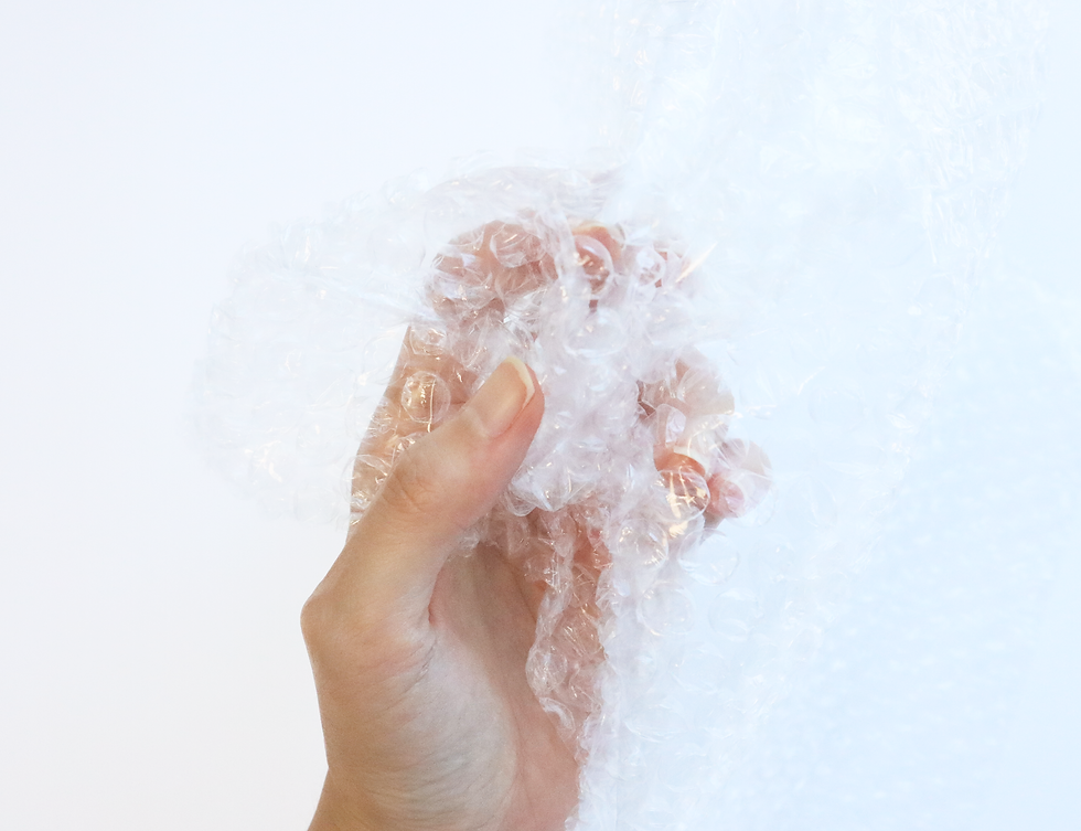 Bubble Wrap Winter Painting