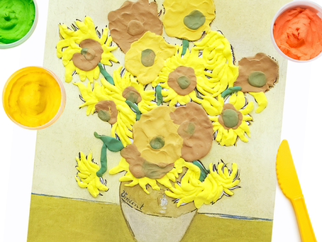 Van Gogh Inspired Sunflowers Clay for Kids