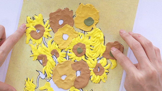 Van Gogh Inspired Sunflowers Clay for Kids