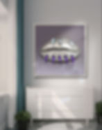 Eco-Friendly Digital Art on Canvas with no - scare Format - 'Girly Polar Bear Lips' by Mad Lips 21