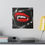Thumbnail: Eco-Friendly Digital Art on Canvas with no - scare Format - 'Shut UP Lips' by Mad Lips 21