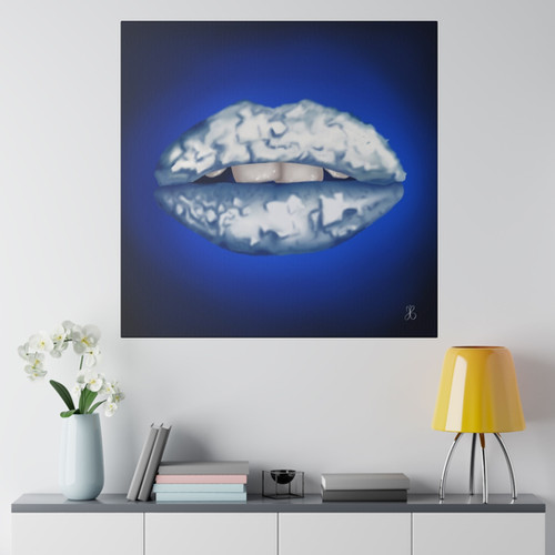 Eco-Friendly Digital Art on canvas with no frame - Iceberg Lips By