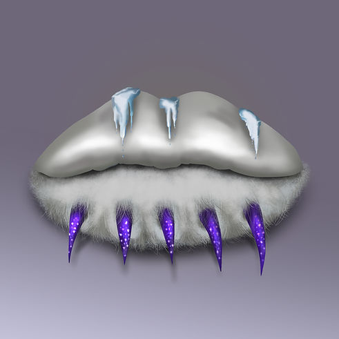 Digital Art - Girly Polar Bear Lips made by Mad Lips 21