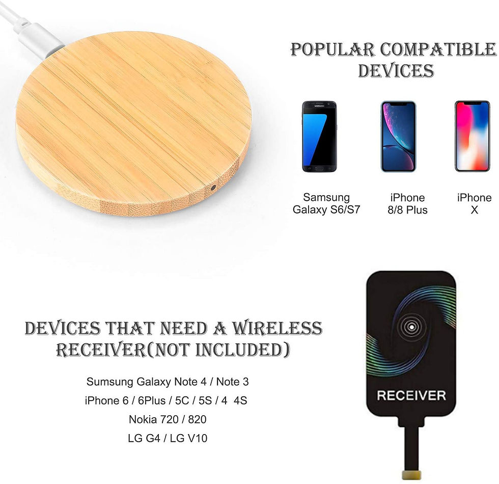Thumbnail: Bamboo 15W Wireless Charging Pad, image 8
