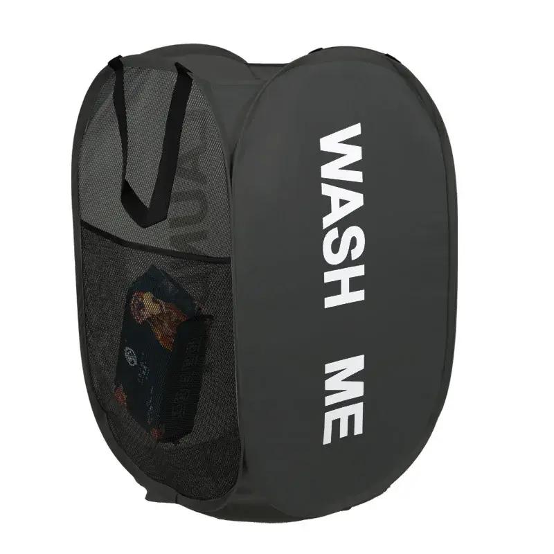 Pop-Up Mesh Laundry Basket