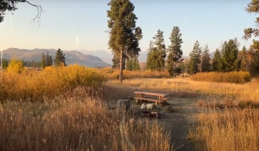 A dispersed campground near Yellowstone.