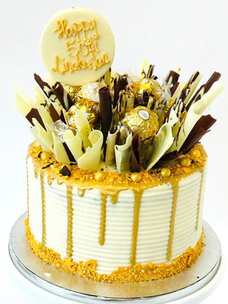 Golden Wedding Bonkers Cake