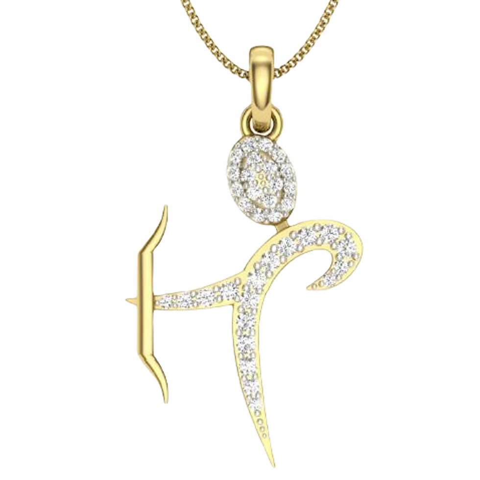 Moissanite Gold Plated Silver Minimalist Infinity Pendant