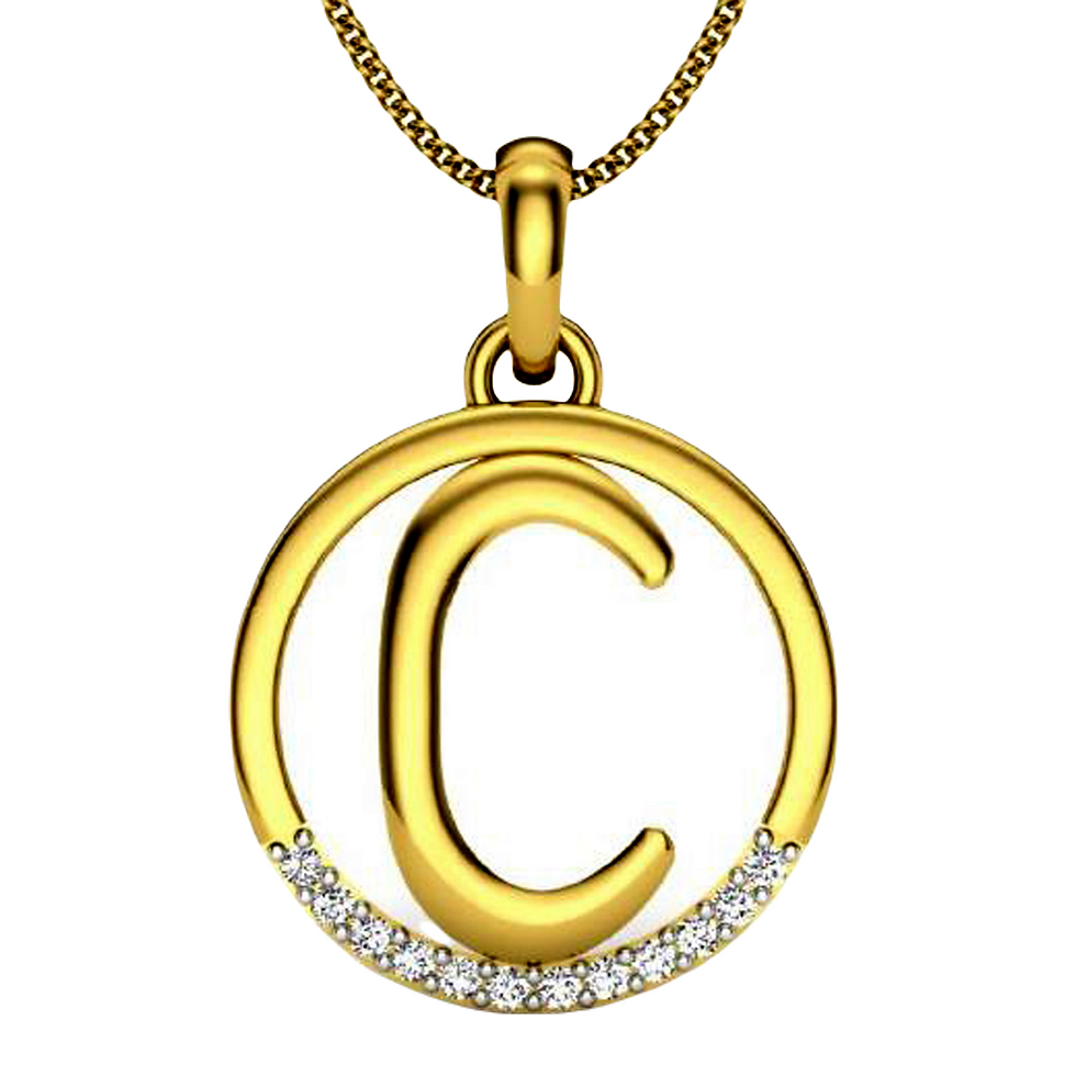 Moissanite Gold Plated Silver Minimalist Vignette Pendant