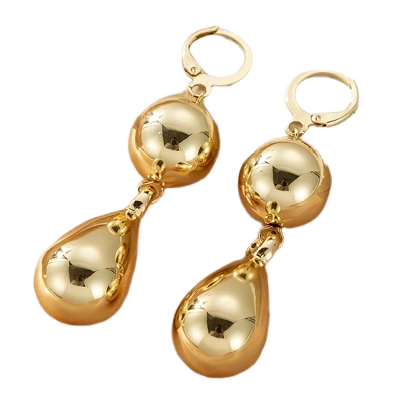 Gold Plated Silver Teardrop Stud Earrings for Women