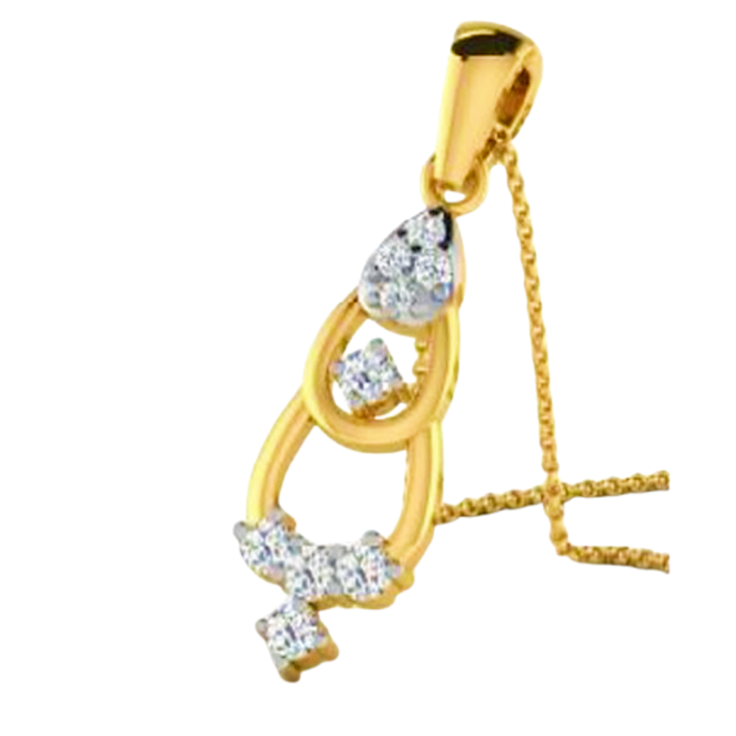 Moissanite Gold Plated Silver High in Love Pendant