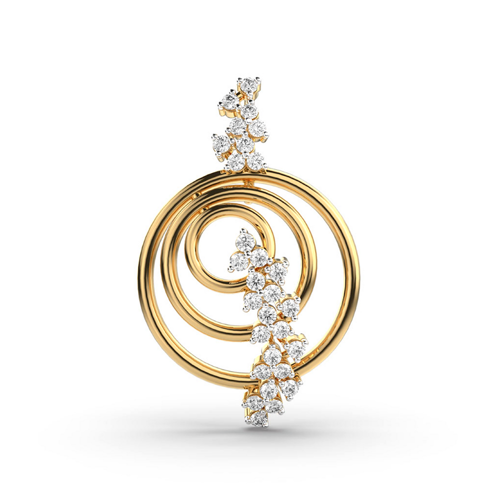 Moissanite Gold Plated Silver Merry Meteor Pendant