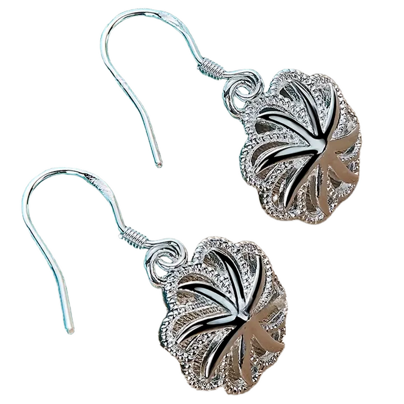 Sterling Silver Flower Stud Earrings for Women