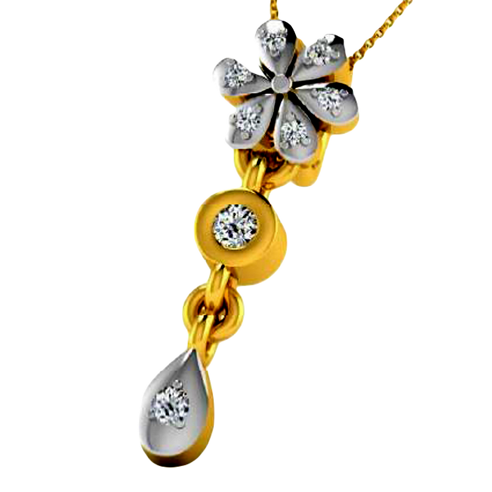 Moissanite Gold Plated Silver Classic Princess Solitaire Pendant