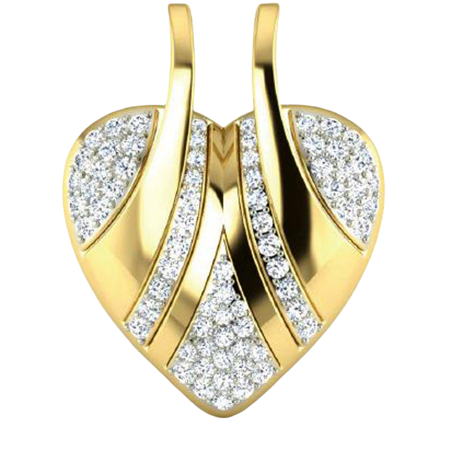 Moissanite Gold Plated Silver Corporate Essential Pendant