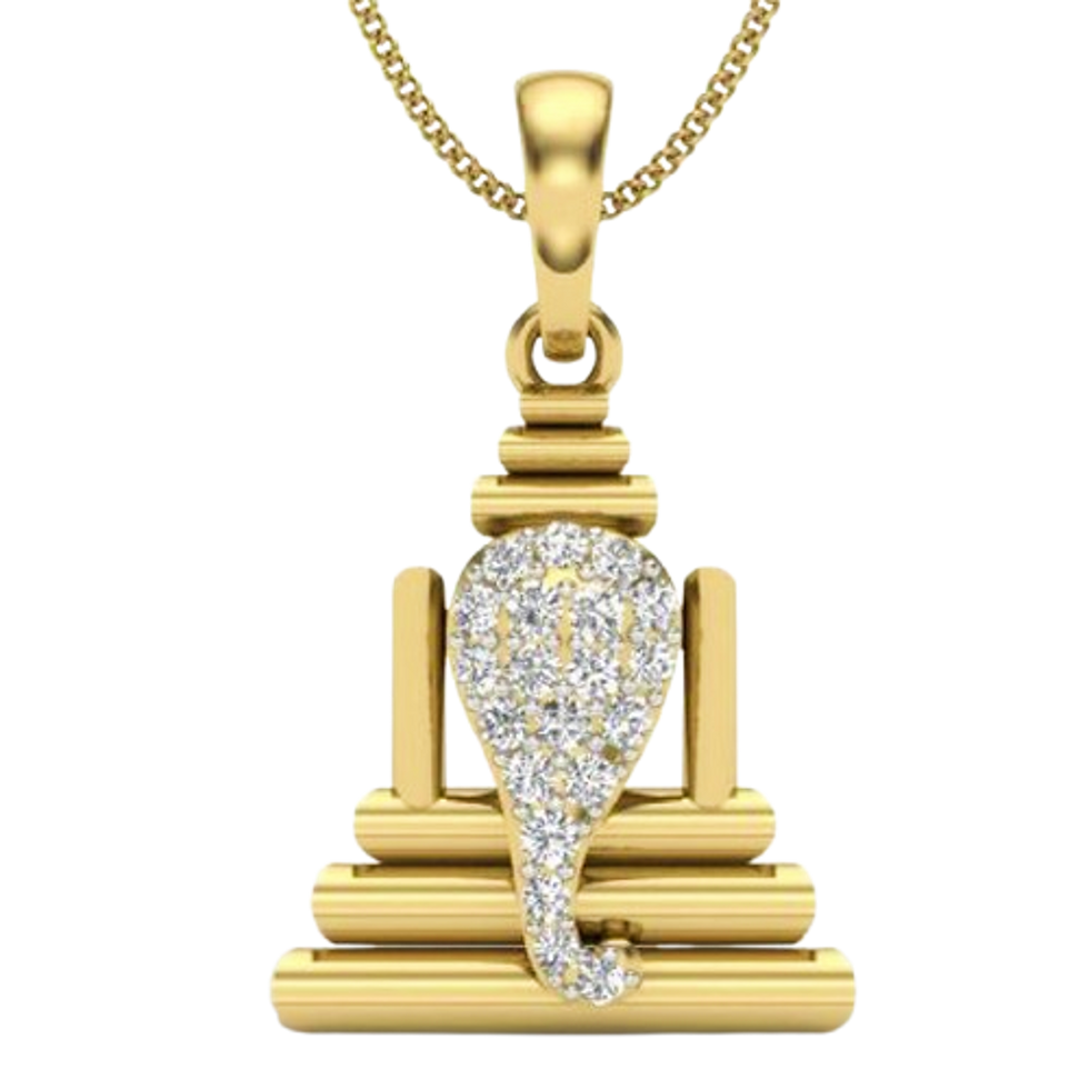 Moissanite Gold Plated Silver Circular Love Pendant