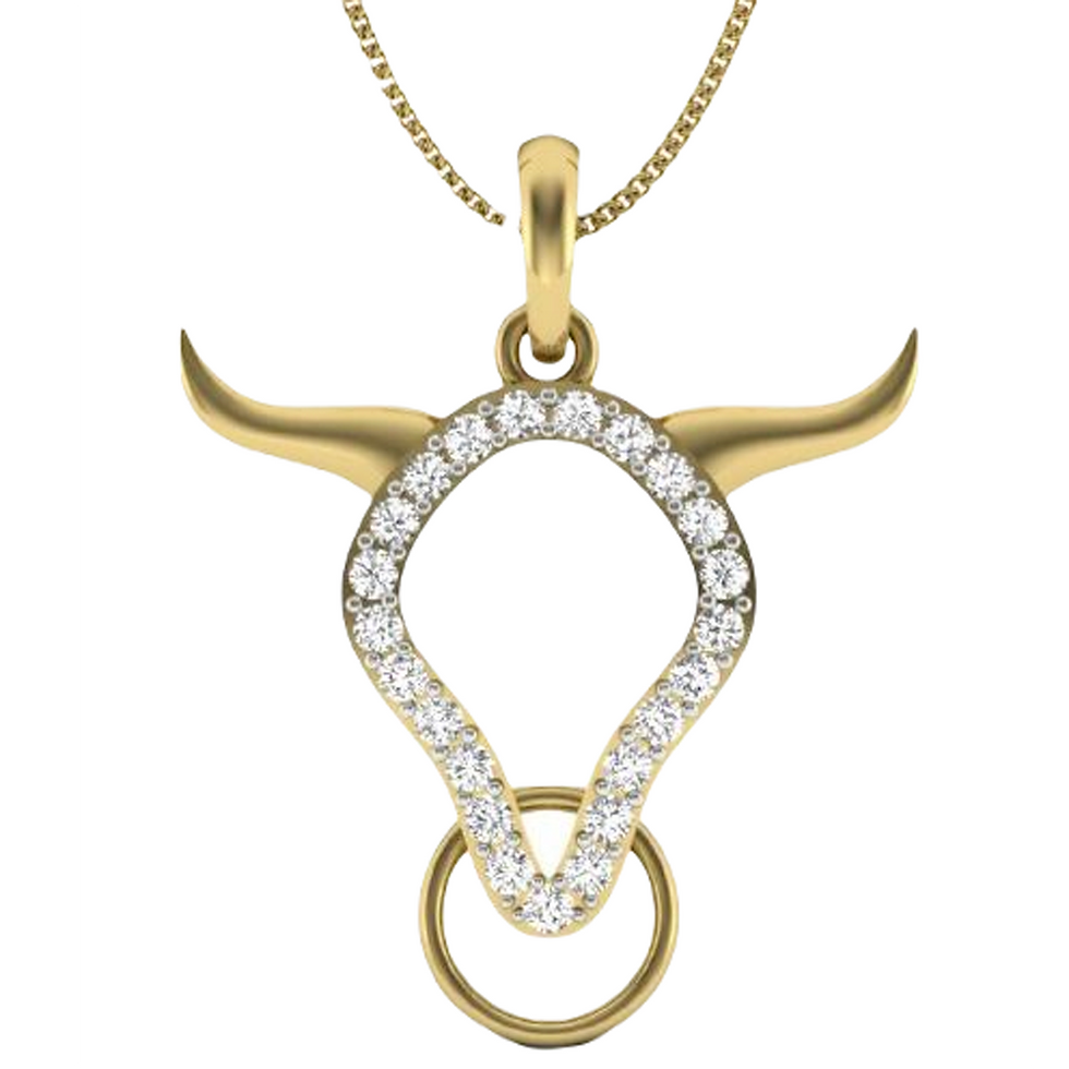Moissanite Gold Plated Silver Spiraling Pendant