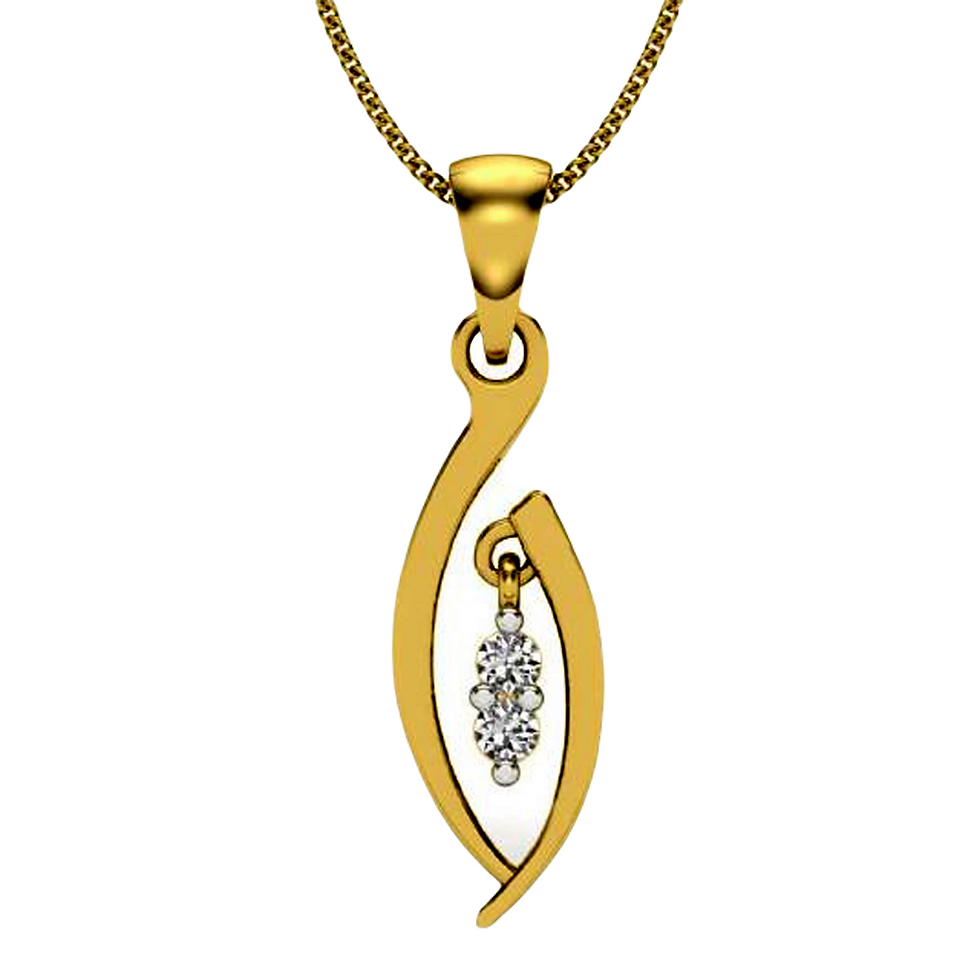 Moissanite Gold Plated Silver Oh So Lovely Solitaire Pendant