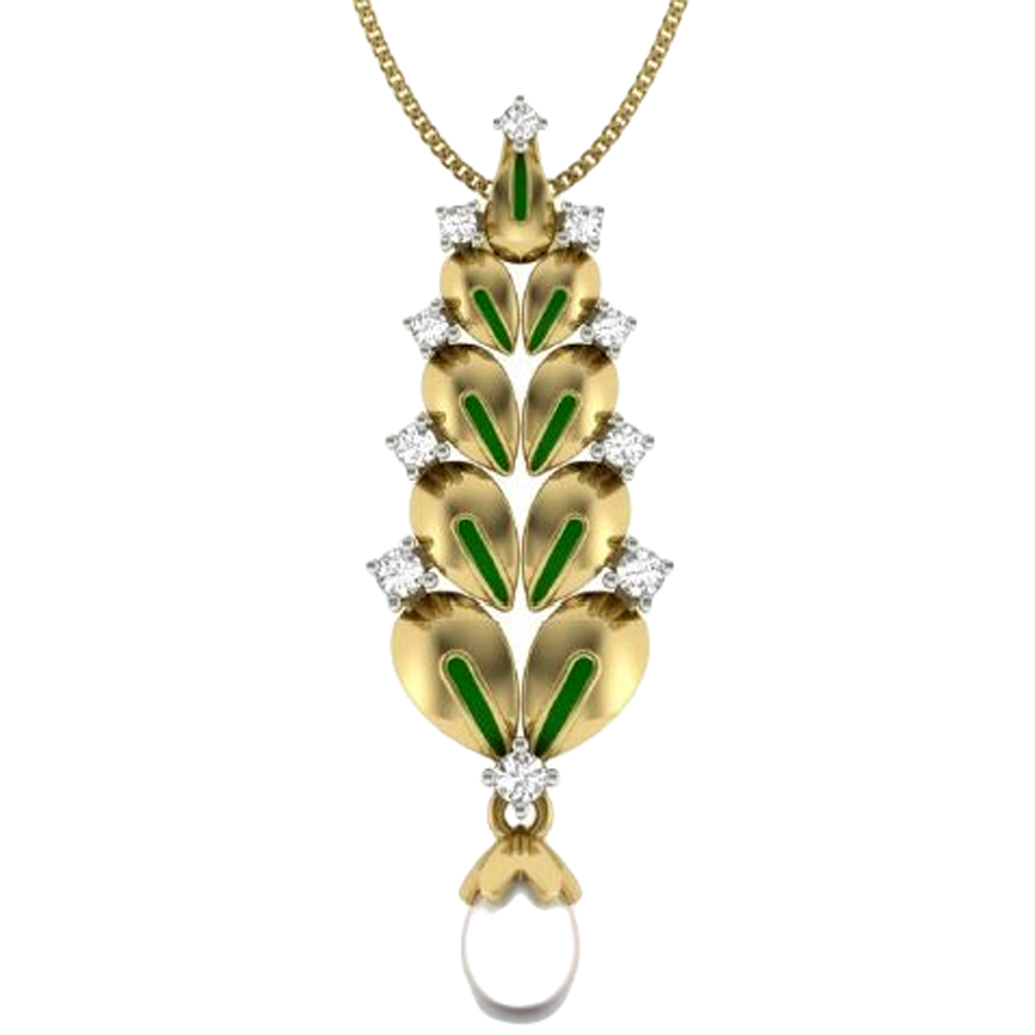 Multi Gemstone Gold Plated Silver Aurora Pendant