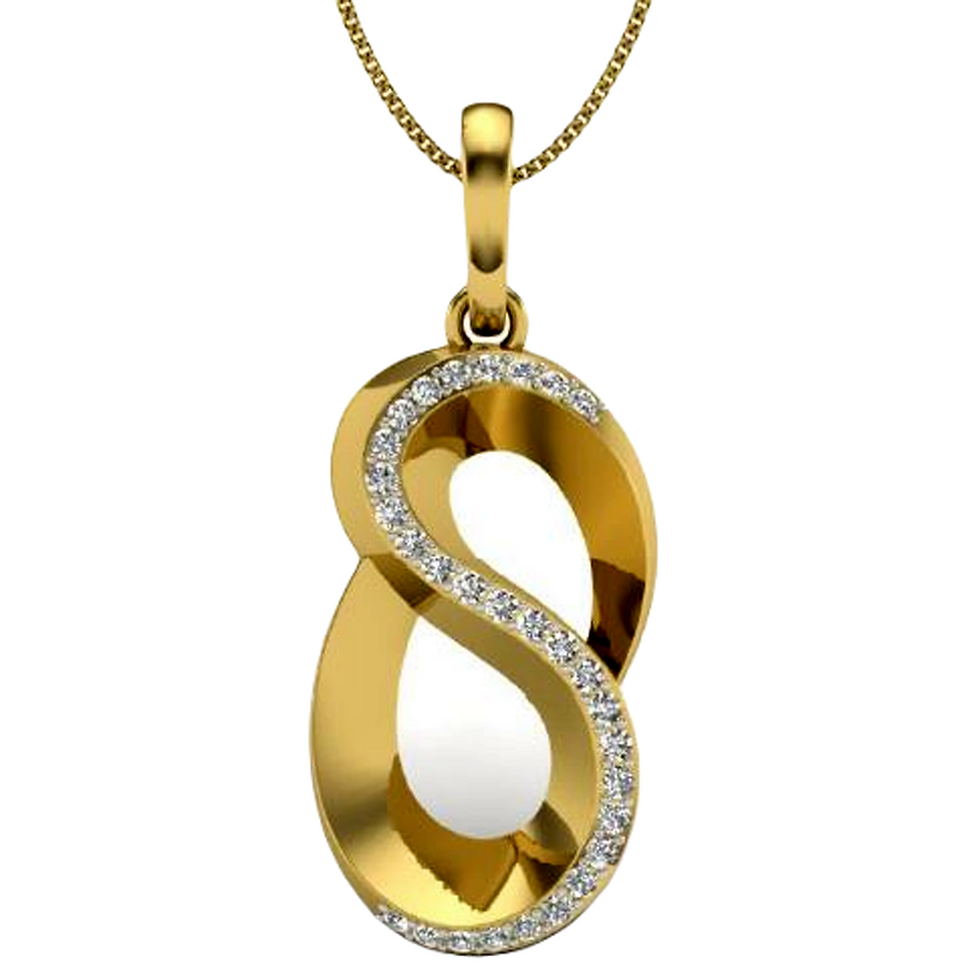 Moissanite Gold Plated Silver Minimalist Vignette Pendant