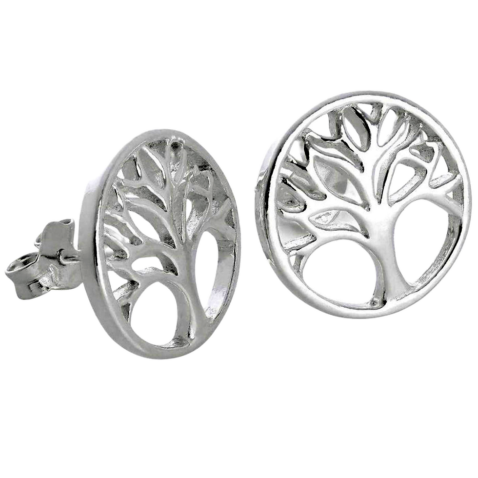 Gold Plated Silver Round Stud Earrings for Women