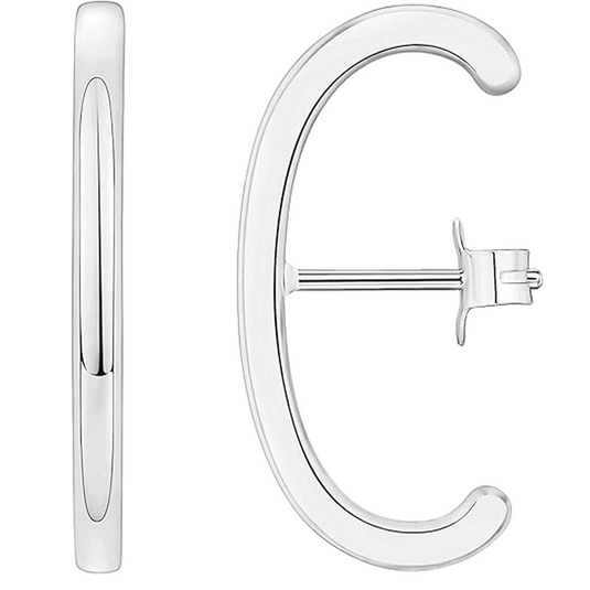Sterling Silver Cuff Stud Earrings for Women
