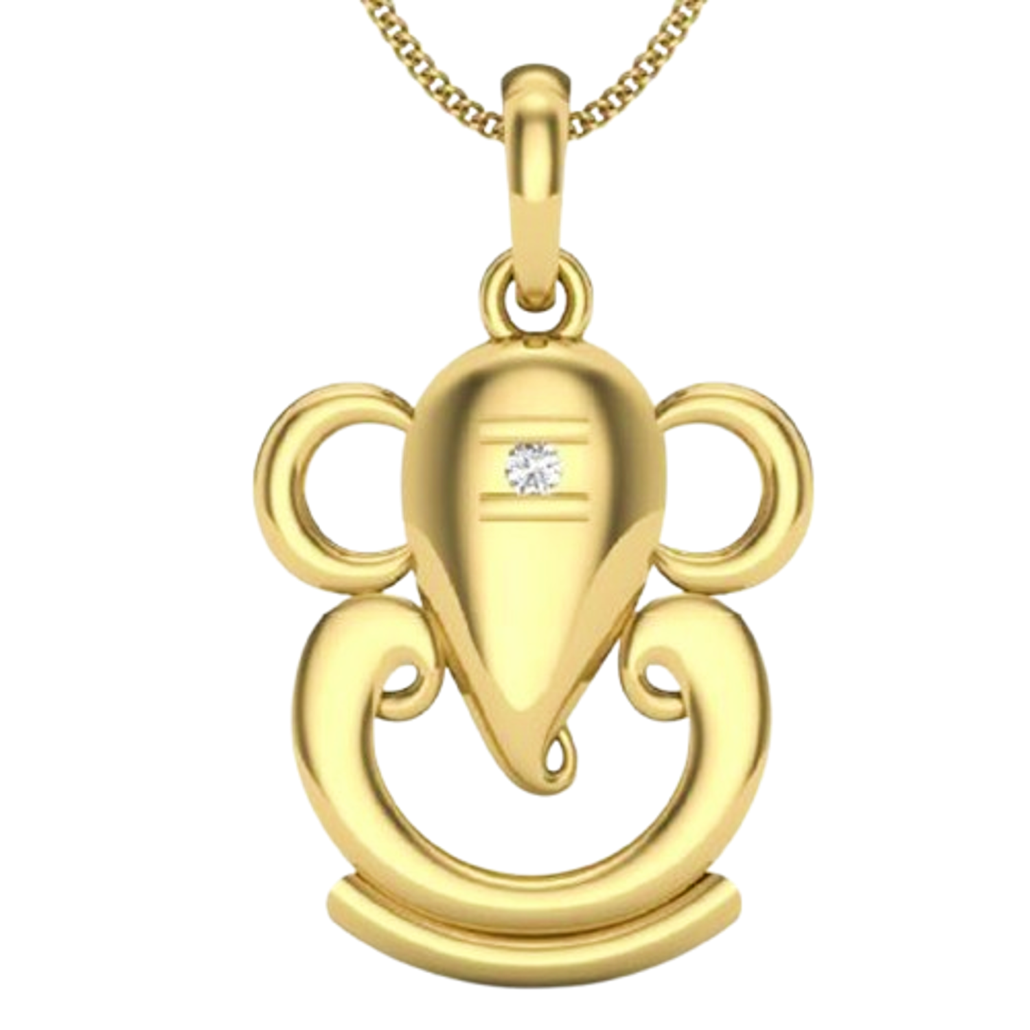 Moissanite Gold Plated Silver Minimalist Infinity Pendant