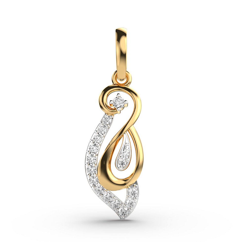 Moissanite Gold Plated Silver Everyday Elegance Pendant