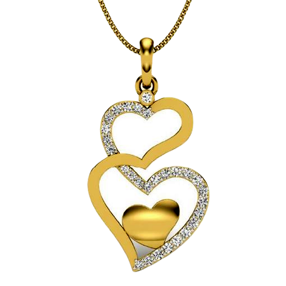 Moissanite Gold Plated Silver Geometric Radiance Pendant