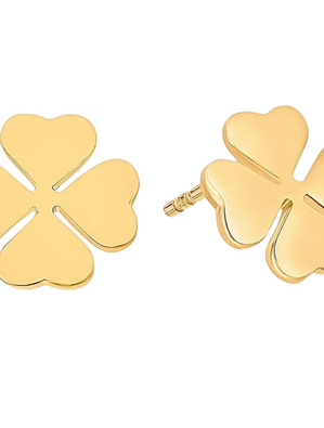 Gold Plated Silver Flower Stud Earrings for Women