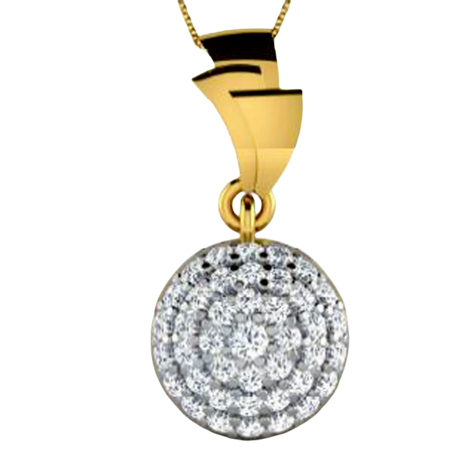 Moissanite Gold Plated Silver Cosmic Beauty Pendant