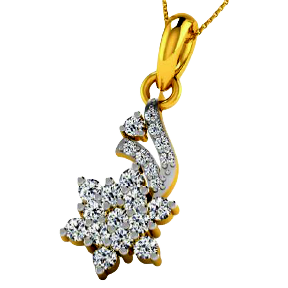 Moissanite Gold Plated Silver Corporate Essential Pendant