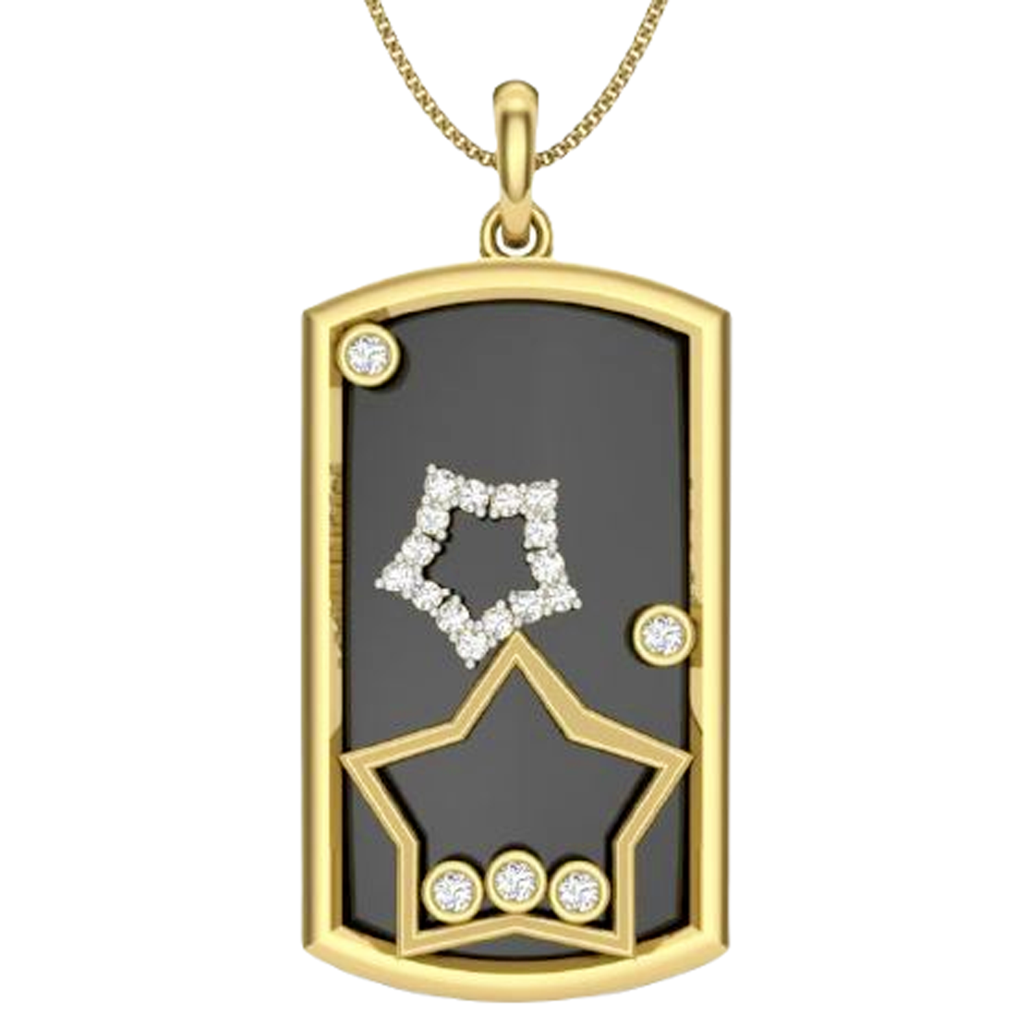 Moissanite Gold Plated Silver Soulmate Pendant