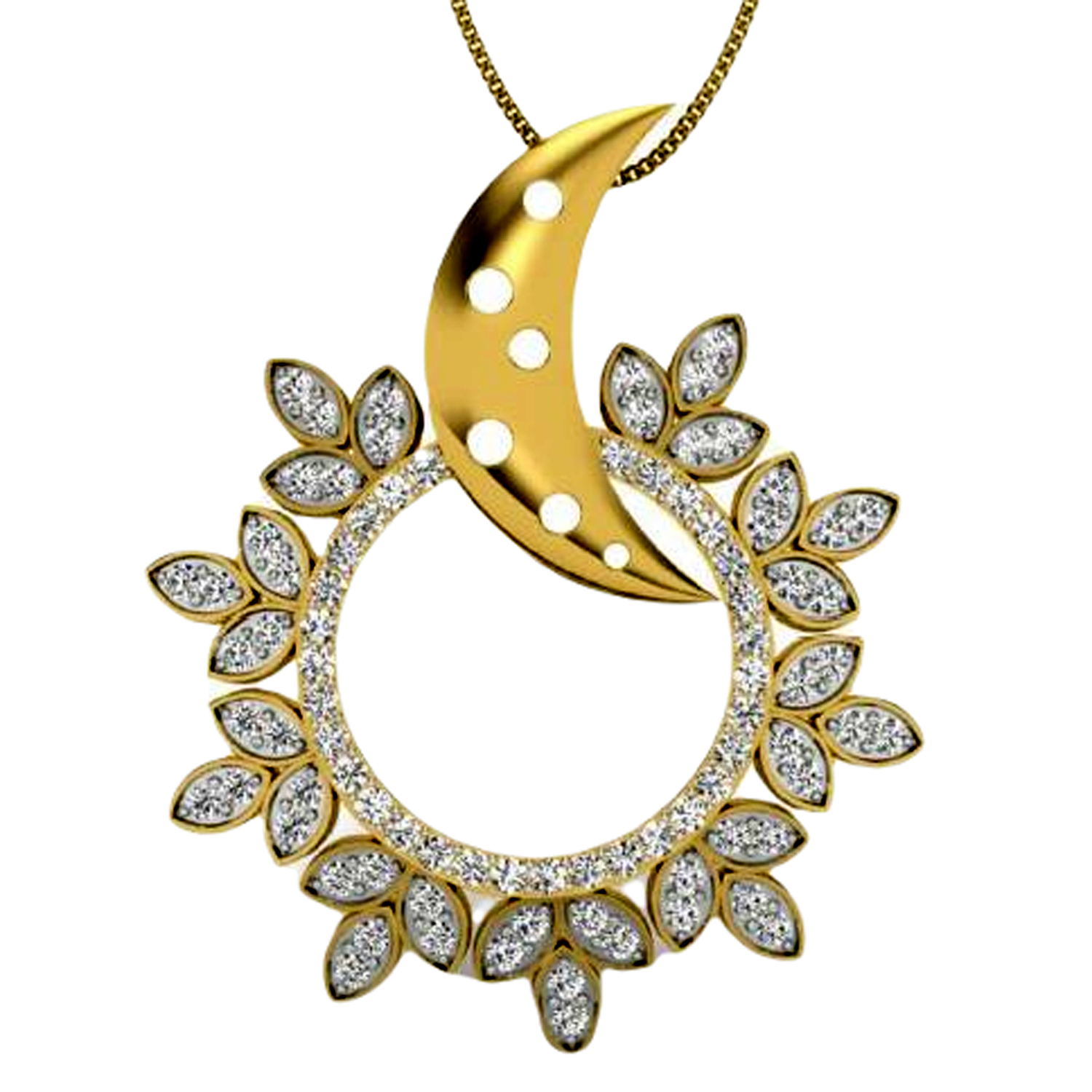 Moissanite Gold Plated Silver Soulmate Pendant