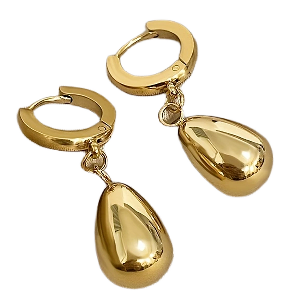 Gold Plated Silver Teardrop Stud Earrings for Women